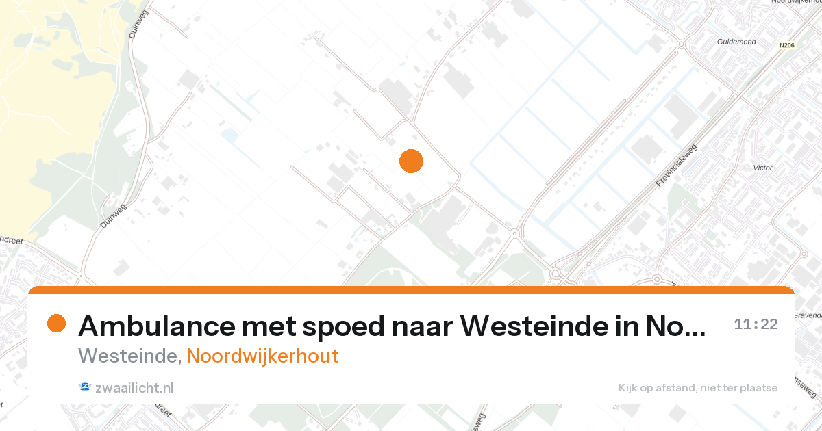 Ambulance met spoed naar Westeinde in Noordwijkerhout — 27 aug 2026