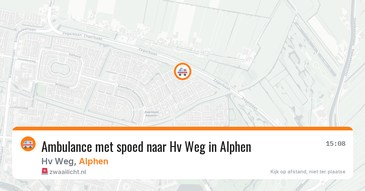 Ambulance met spoed naar Hv Weg in Alphen — 16 mei 2026