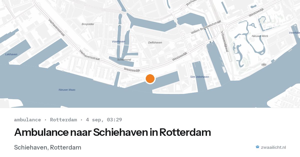 Ambulance naar Schiehaven in Rotterdam — 4 sep 2026