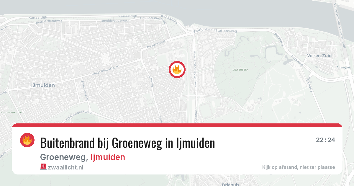 Buitenbrand bij Groeneweg in Ijmuiden — 24 jun 2026
