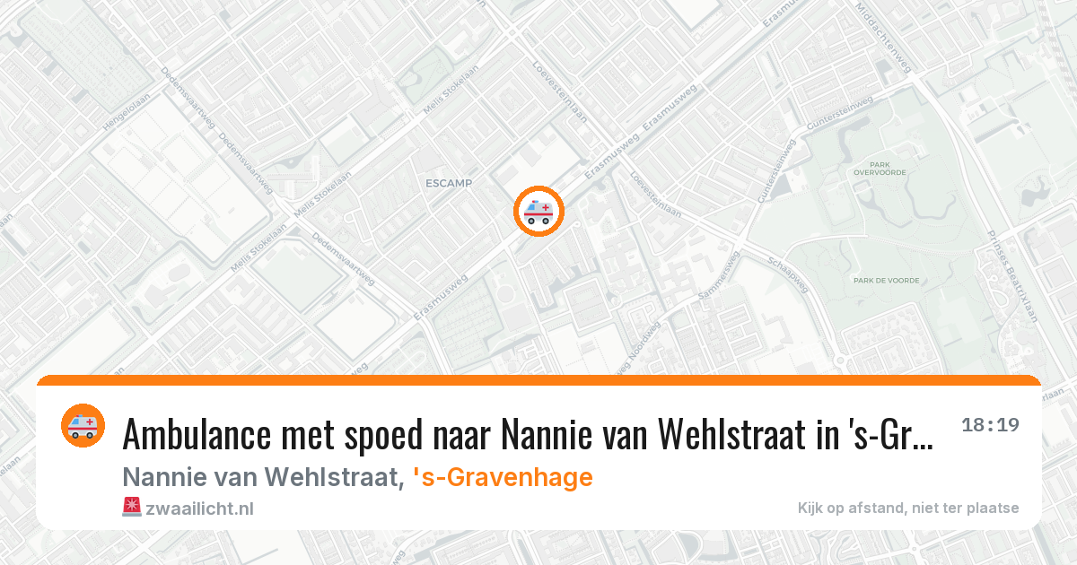 Ambulance met spoed naar Nannie van Wehlstraat in 's-Gravenhage — 24 mei 2026