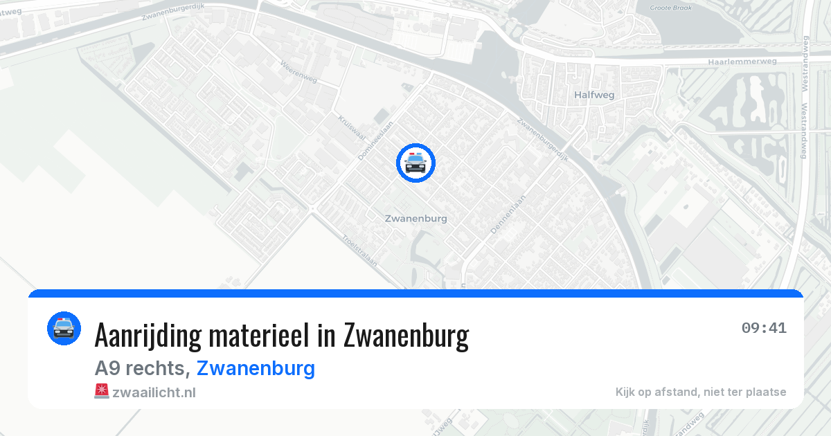 Aanrijding materieel in Zwanenburg — 2 aug 2026