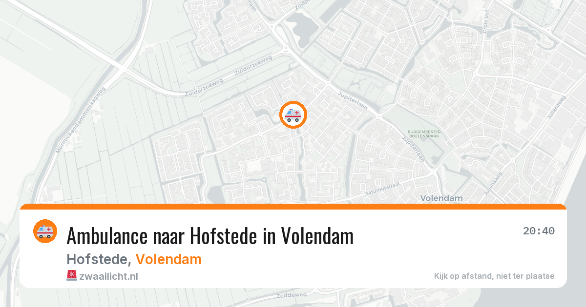 Ambulance naar Hofstede in Volendam — 18 jul 2026