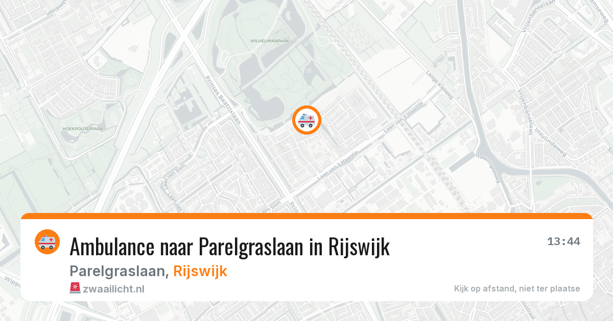 Ambulance naar Parelgraslaan in Rijswijk — 4 jun 2026