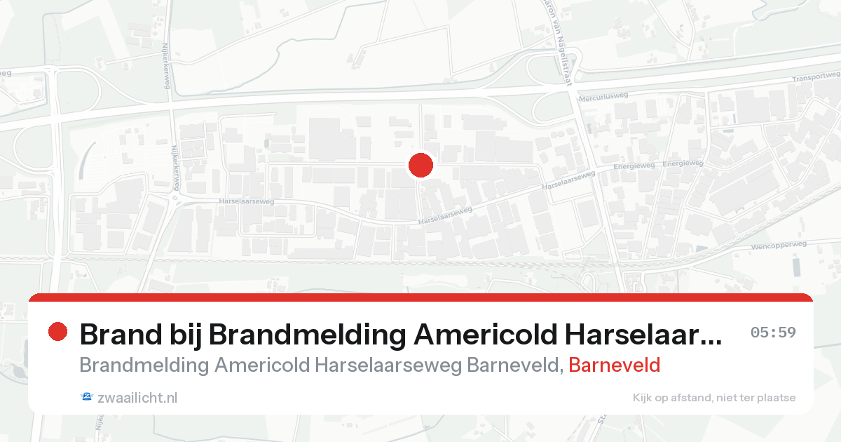 Brand bij Brandmelding Americold Harselaarseweg Barneveld in Barneveld — 19 aug 2026