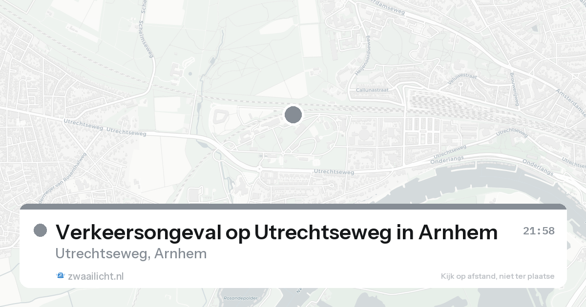 Verkeersongeval op Utrechtseweg in Arnhem — 15 aug 2026