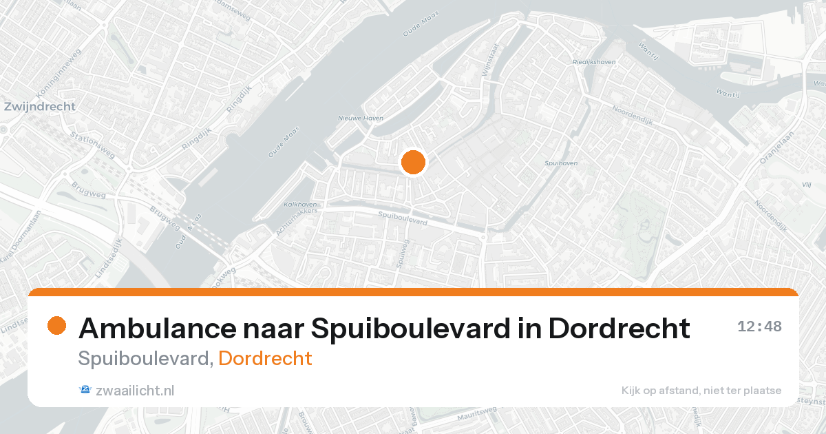 Ambulance naar Spuiboulevard in Dordrecht — 22 aug 2026