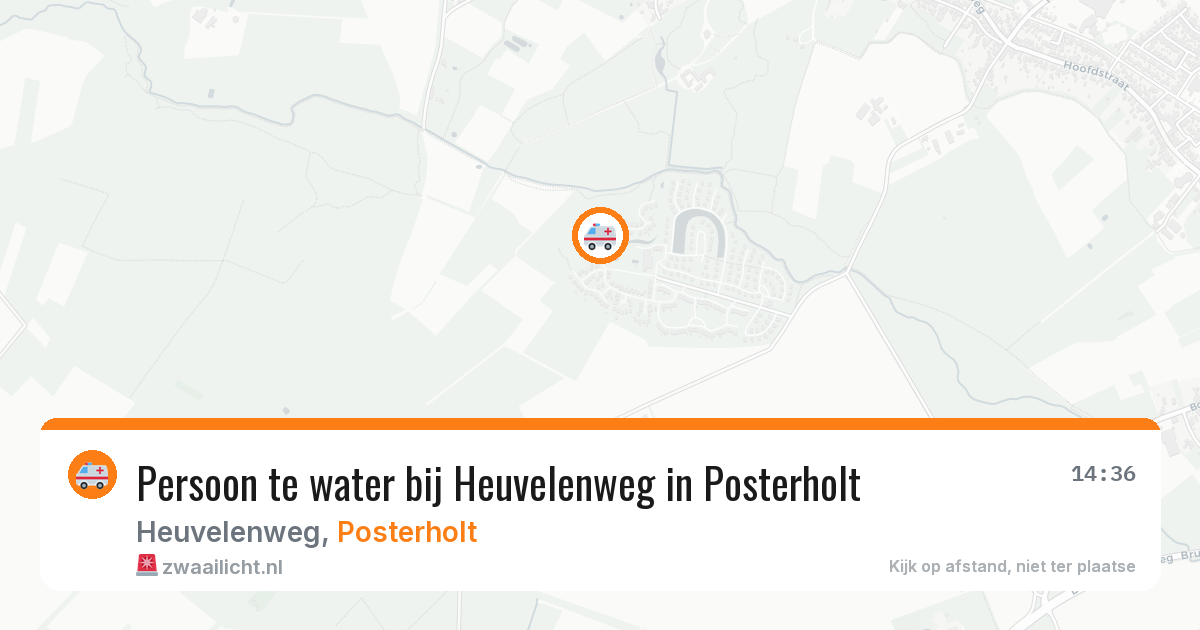 Persoon te water bij Heuvelenweg in Posterholt — 17 feb 2026