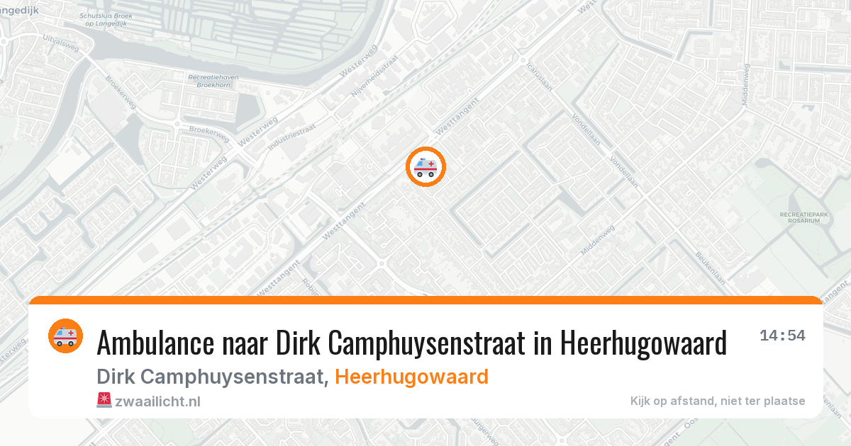 Ambulance naar Dirk Camphuysenstraat in Heerhugowaard — 18 mrt 2026