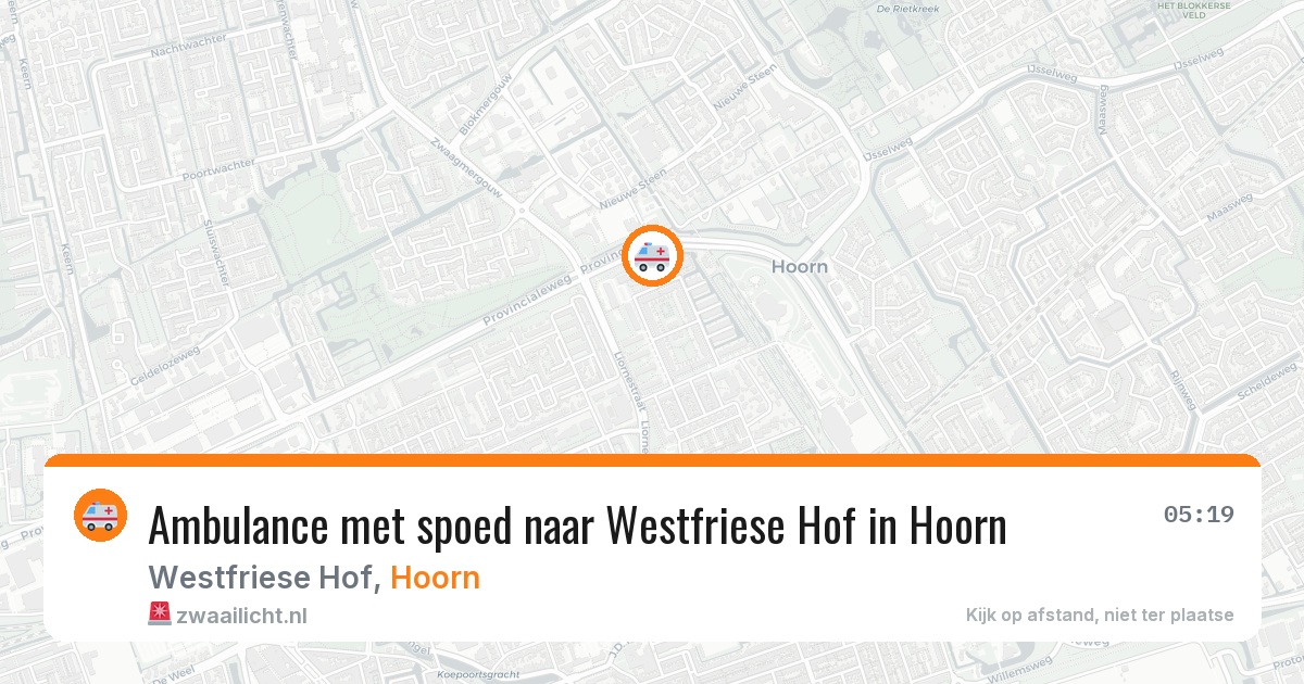 Ambulance met spoed naar Westfriese Hof in Hoorn — 1 mei 2026