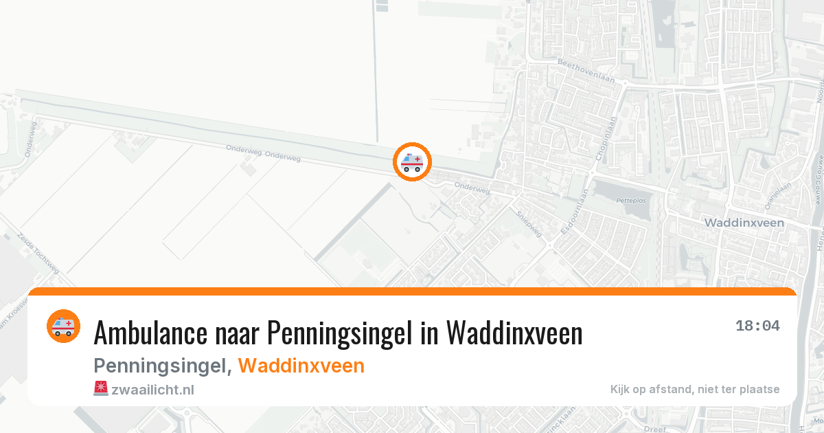 Ambulance naar Penningsingel in Waddinxveen — 2 aug 2026