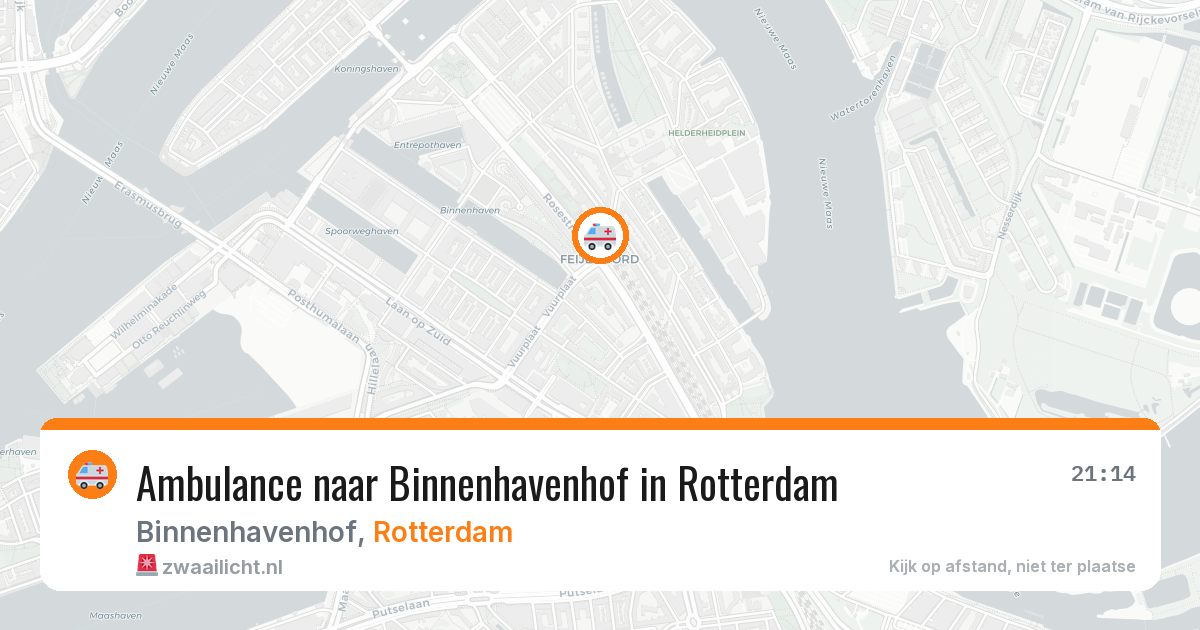 Ambulance naar Binnenhavenhof in Rotterdam — 12 aug 2026
