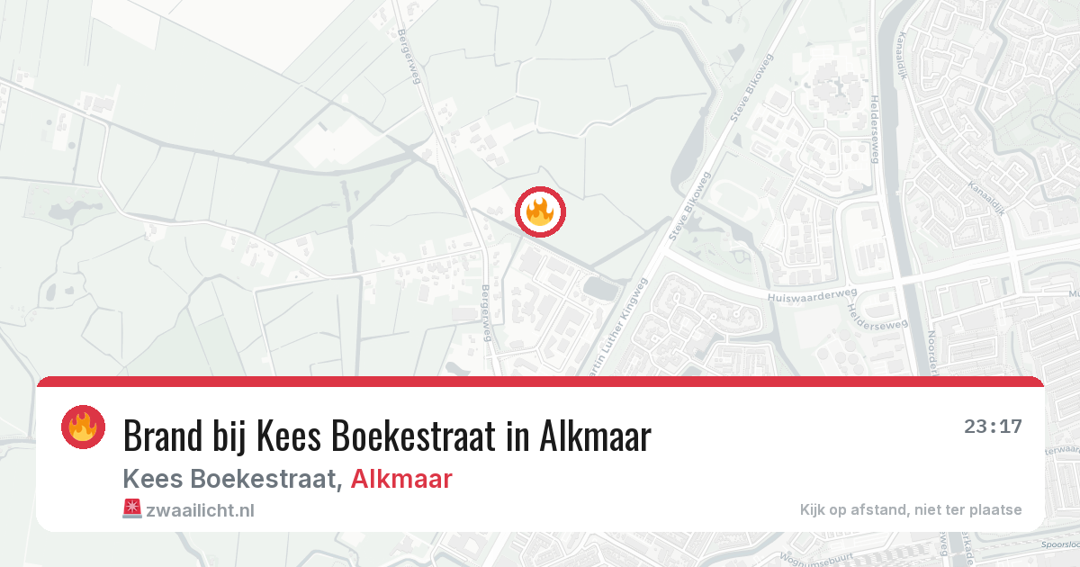 Brand bij Kees Boekestraat in Alkmaar — 11 jun 2026