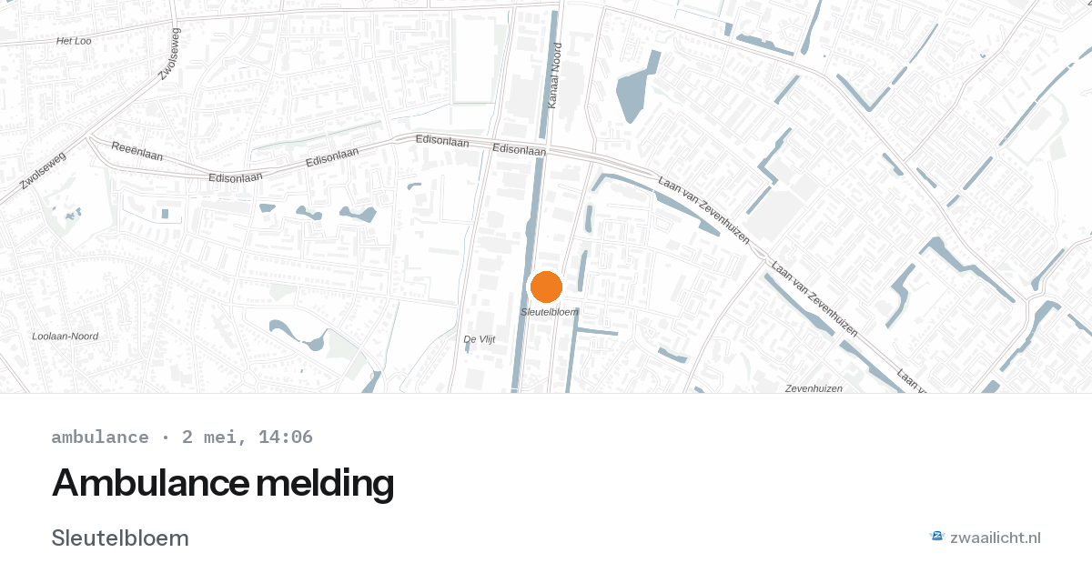 Ambulance melding — 2 mei 2026