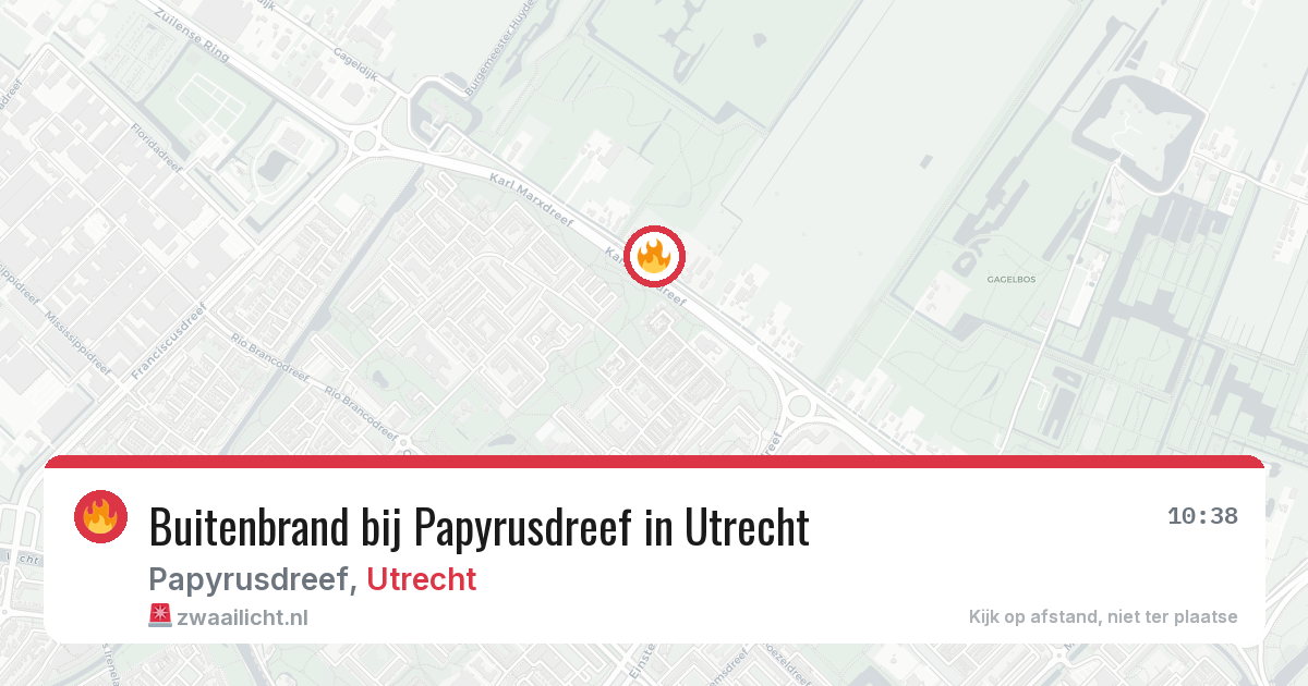 Buitenbrand bij Papyrusdreef in Utrecht — 1 jul 2026