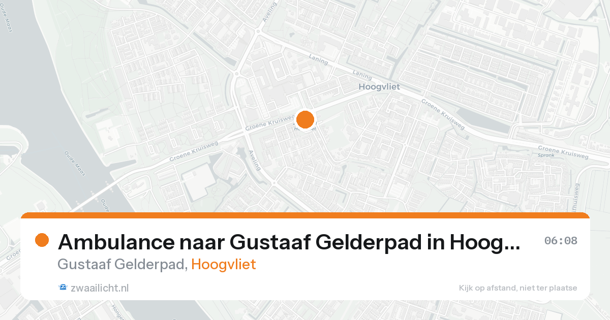 Ambulance naar Gustaaf Gelderpad in Hoogvliet — 18 aug 2026
