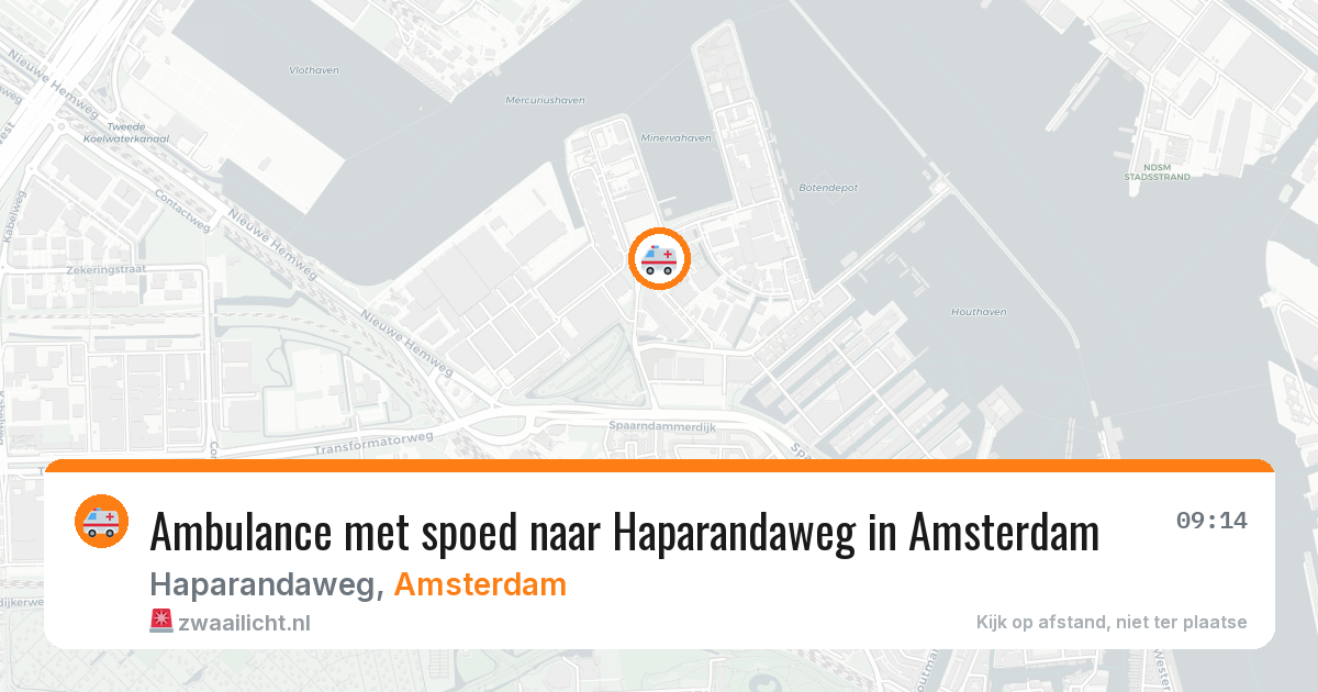 Ambulance met spoed naar Haparandaweg in Amsterdam — 16 jun 2026