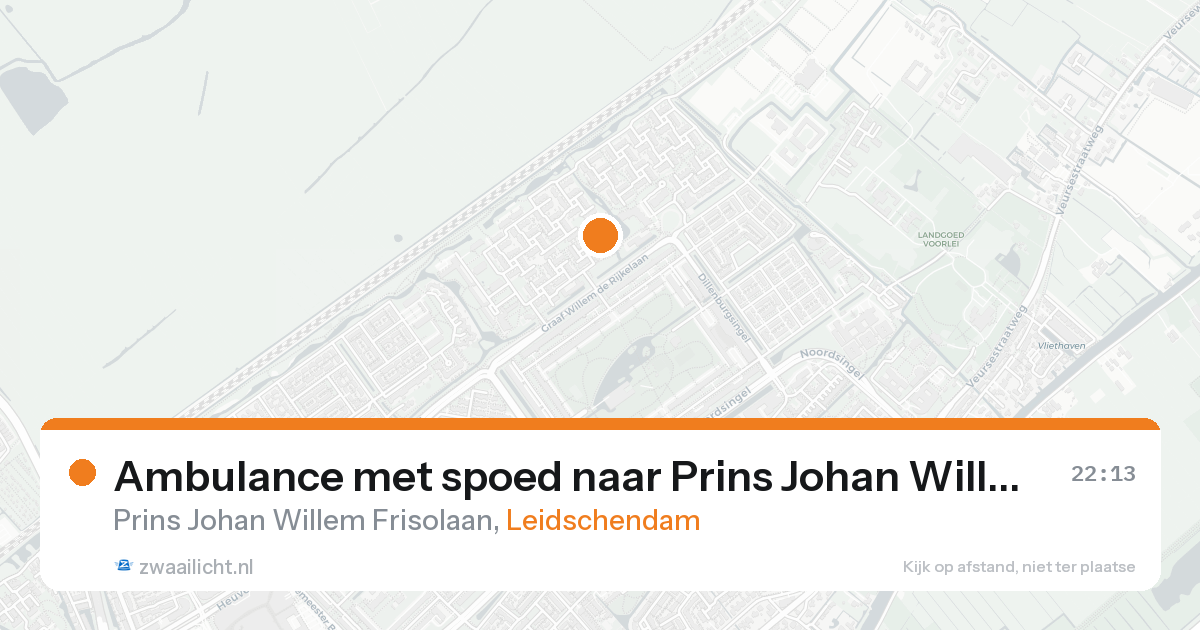 Ambulance met spoed naar Prins Johan Willem Frisolaan in Leidschendam — 17 aug 2026