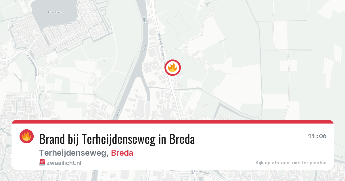 Brand bij Terheijdenseweg in Breda — 27 jul 2026