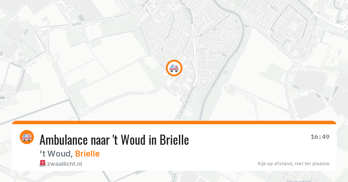 Ambulance naar 't Woud in Brielle — 28 mei 2026