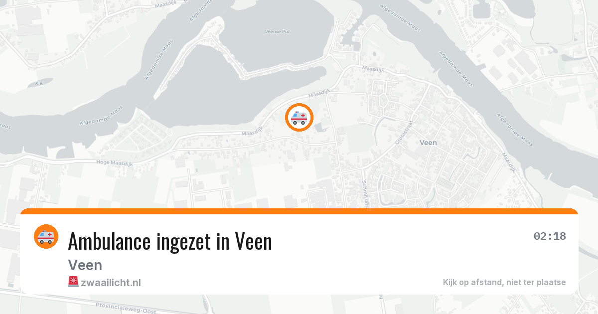 Ambulance ingezet in Veen — 13 aug 2026