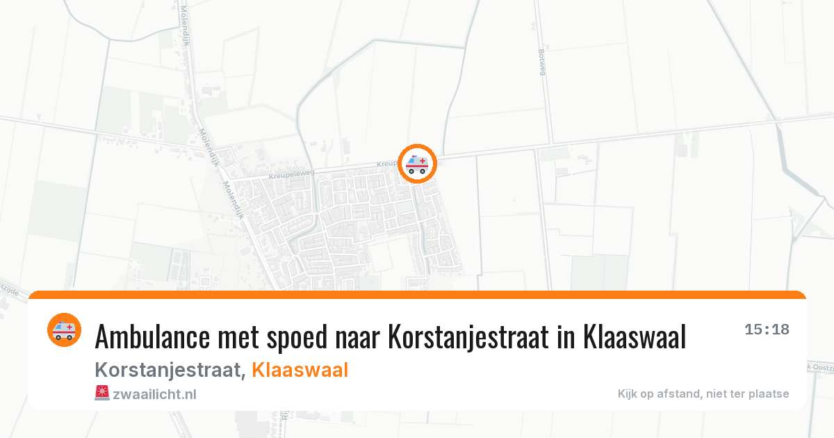 Ambulance met spoed naar Korstanjestraat in Klaaswaal — 31 jan 2026