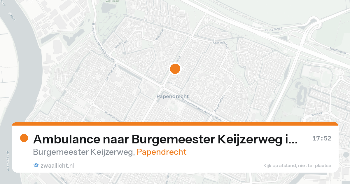 Ambulance naar Burgemeester Keijzerweg in Papendrecht — 21 aug 2026
