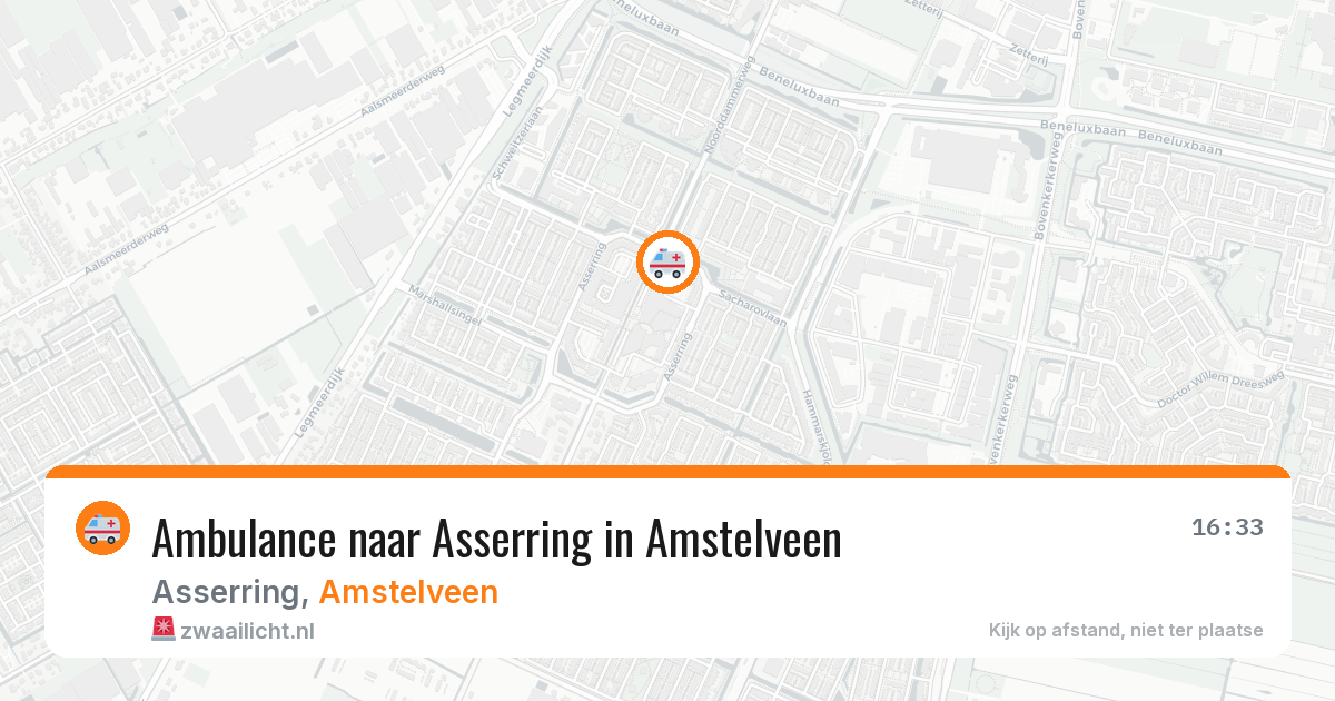Ambulance naar Asserring in Amstelveen — 13 aug 2026