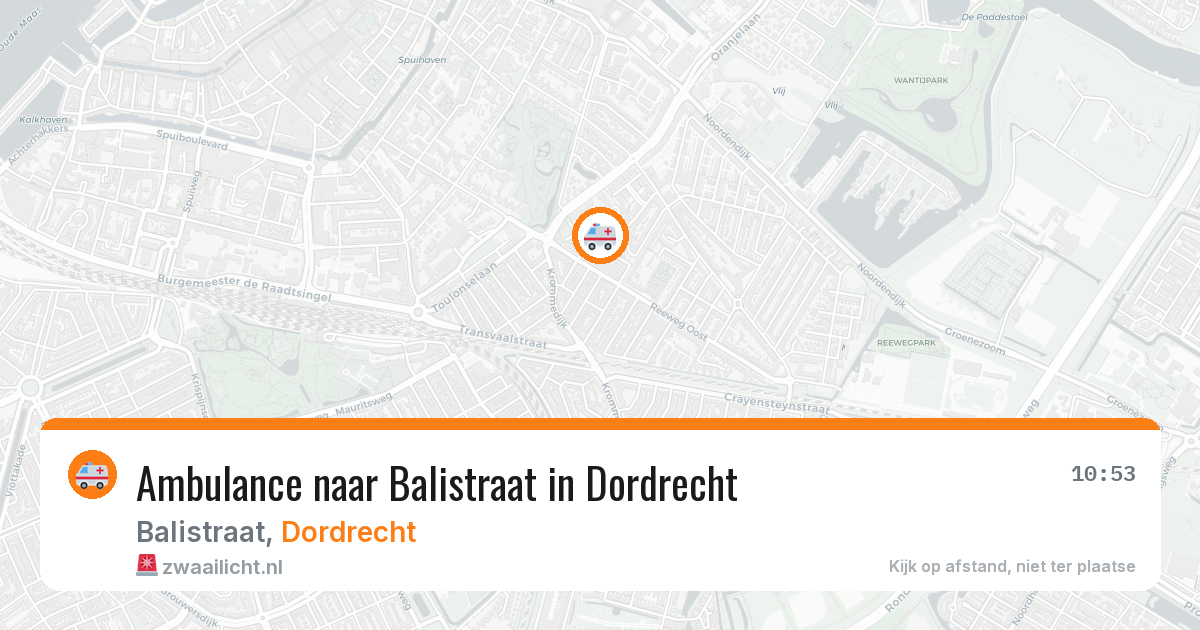 Ambulance naar Balistraat in Dordrecht — 20 mrt 2026