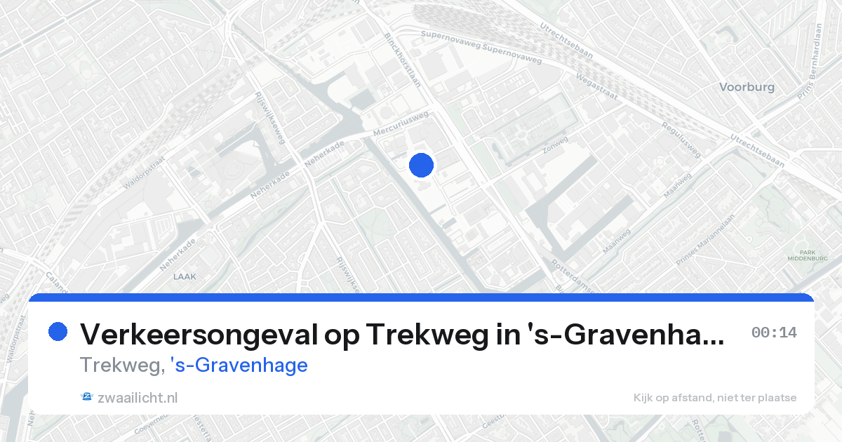 Verkeersongeval op Trekweg in 's-Gravenhage — 24 aug 2026