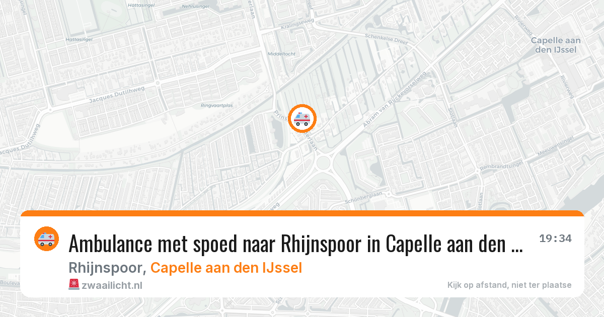 Ambulance met spoed naar Rhijnspoor in Capelle aan den IJssel — 27 mrt 2026