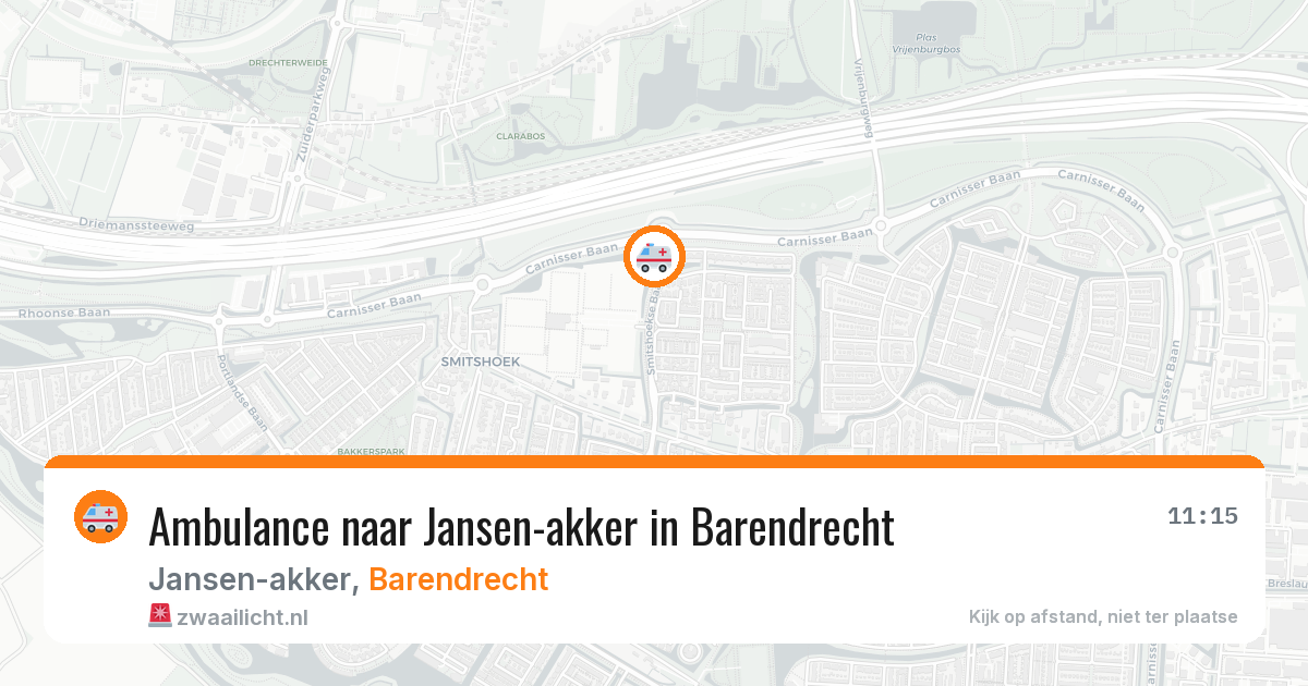 Ambulance naar Jansen-akker in Barendrecht — 25 mei 2026