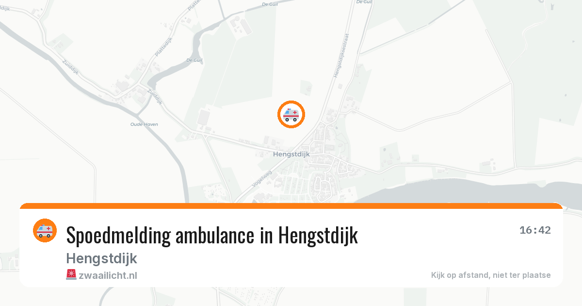 Spoedmelding ambulance in Hengstdijk — 6 aug 2026