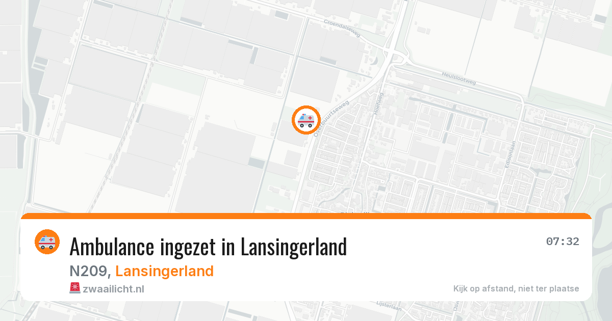 Ambulance ingezet in Lansingerland — 12 aug 2026