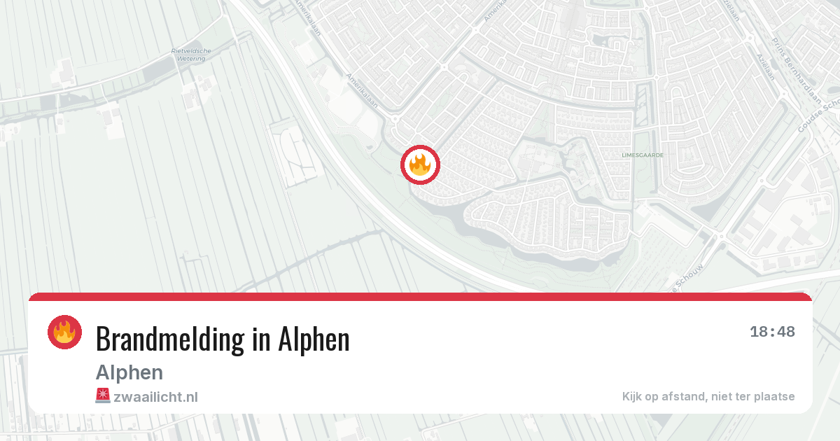 Brandmelding in Alphen — 6 jul 2026