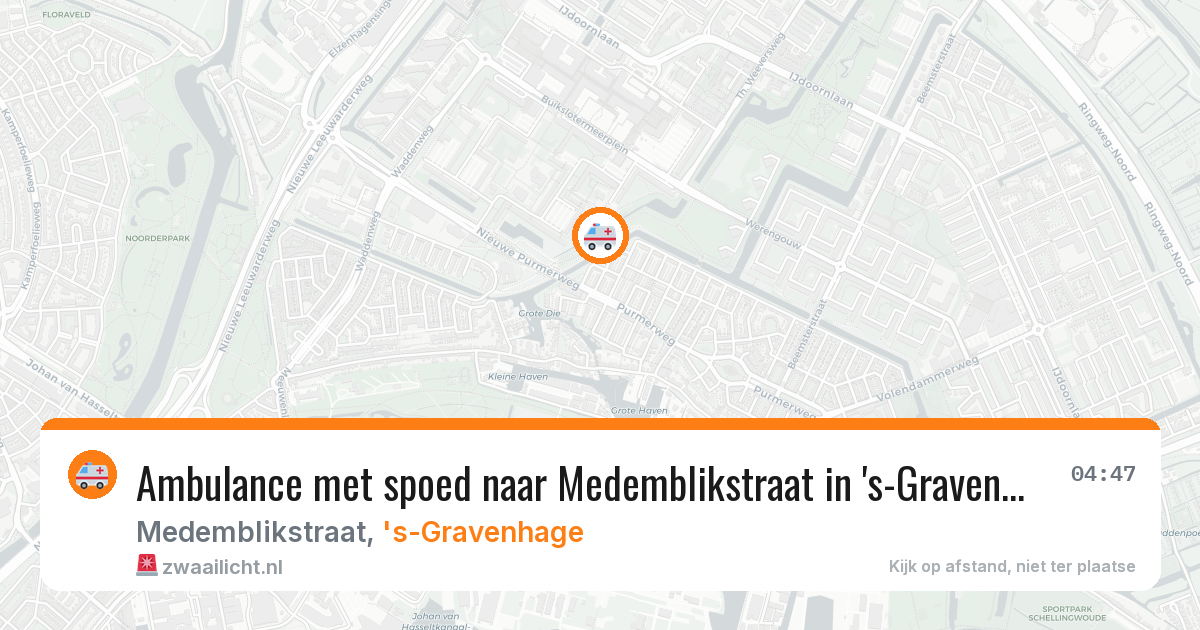 Ambulance met spoed naar Medemblikstraat in 's-Gravenhage — 22 feb 2026