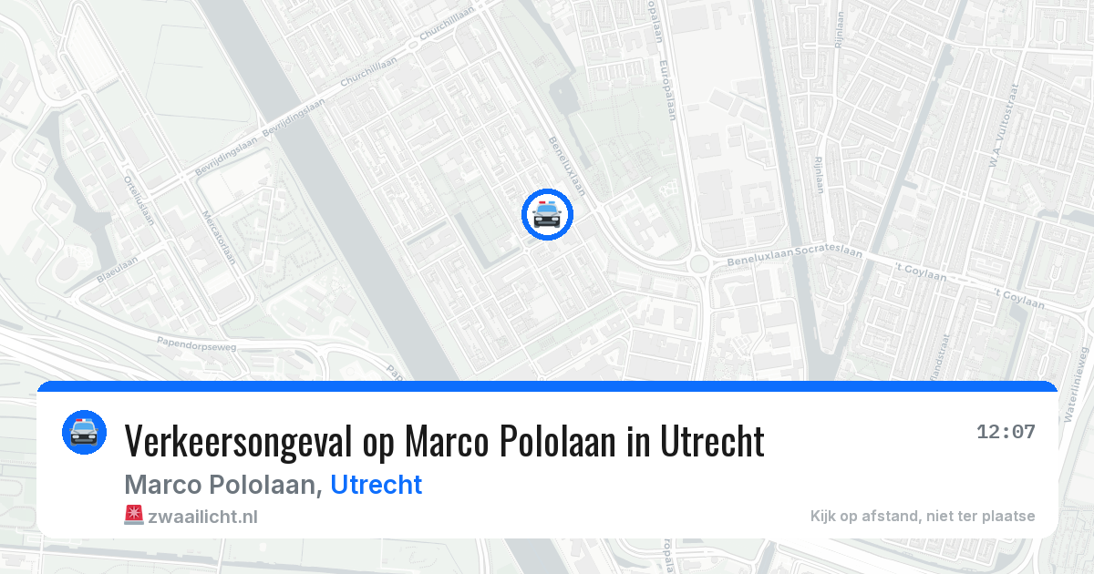 Verkeersongeval op Marco Pololaan in Utrecht — 28 mrt 2026