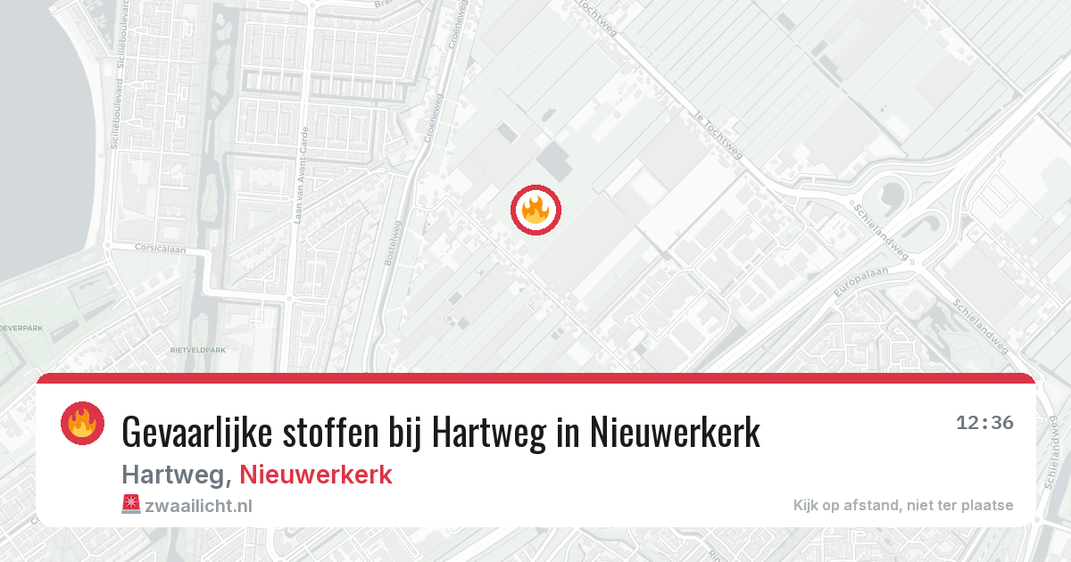 Gevaarlijke stoffen bij Hartweg in Nieuwerkerk — 1 jun 2026