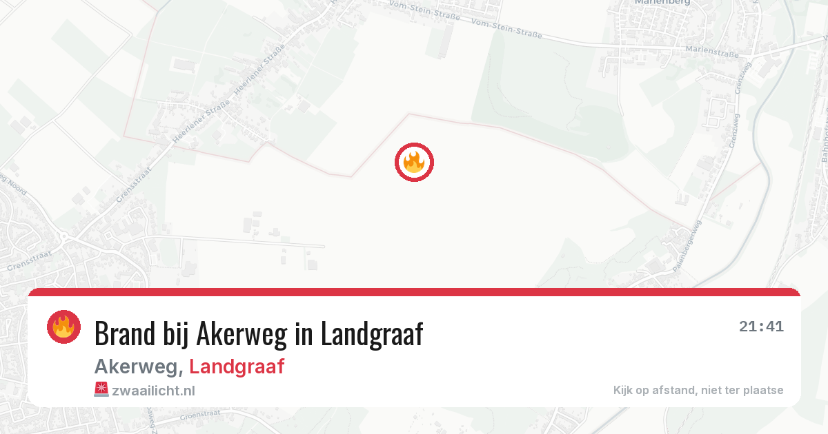 Brand bij Akerweg in Landgraaf — 8 jul 2026