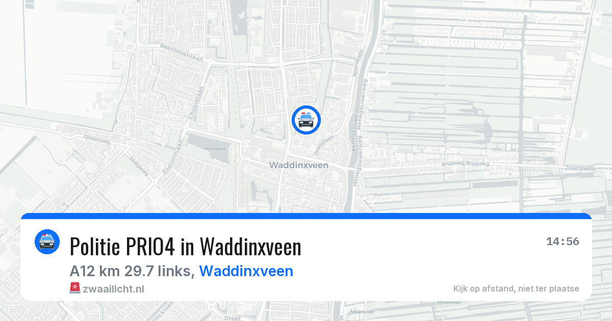 Politie PRIO4 in Waddinxveen — 26 mrt 2026 | 🚨 Zwaailicht.nl