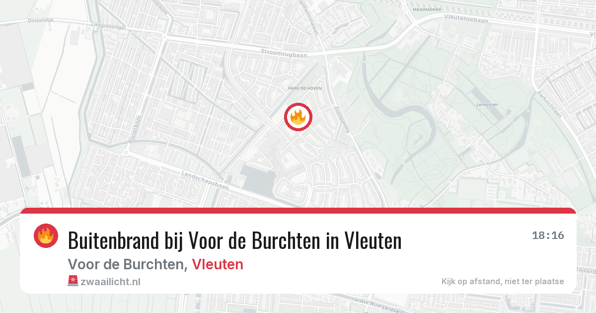 Buitenbrand bij Voor de Burchten in Vleuten — 9 jun 2026