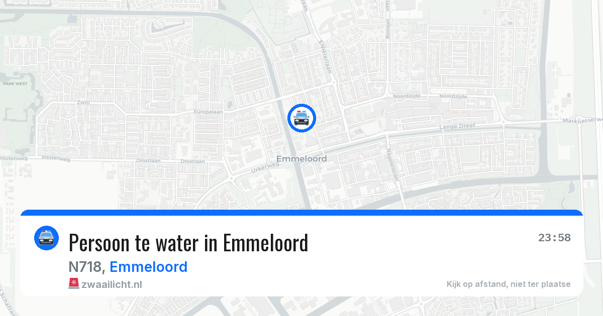 Persoon te water in Emmeloord — 19 jun 2026