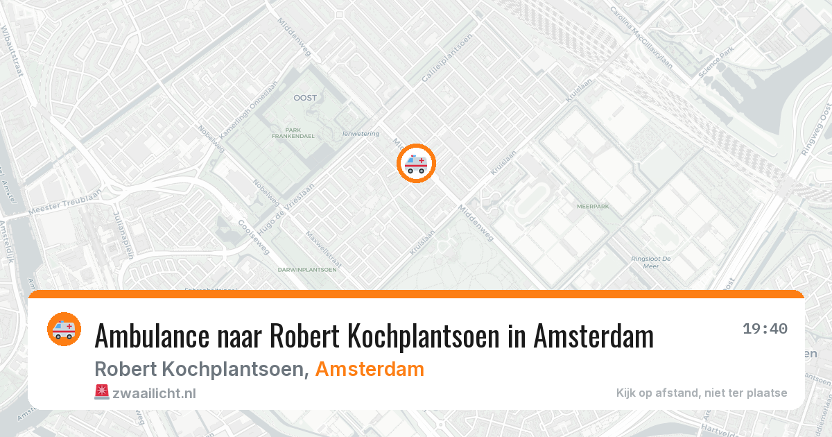Ambulance naar Robert Kochplantsoen in Amsterdam — 28 mei 2026