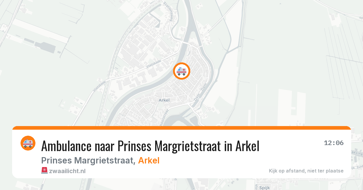 Ambulance naar Prinses Margrietstraat in Arkel — 20 mrt 2026