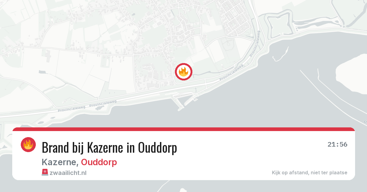 Brand bij Kazerne in Ouddorp — 6 aug 2026