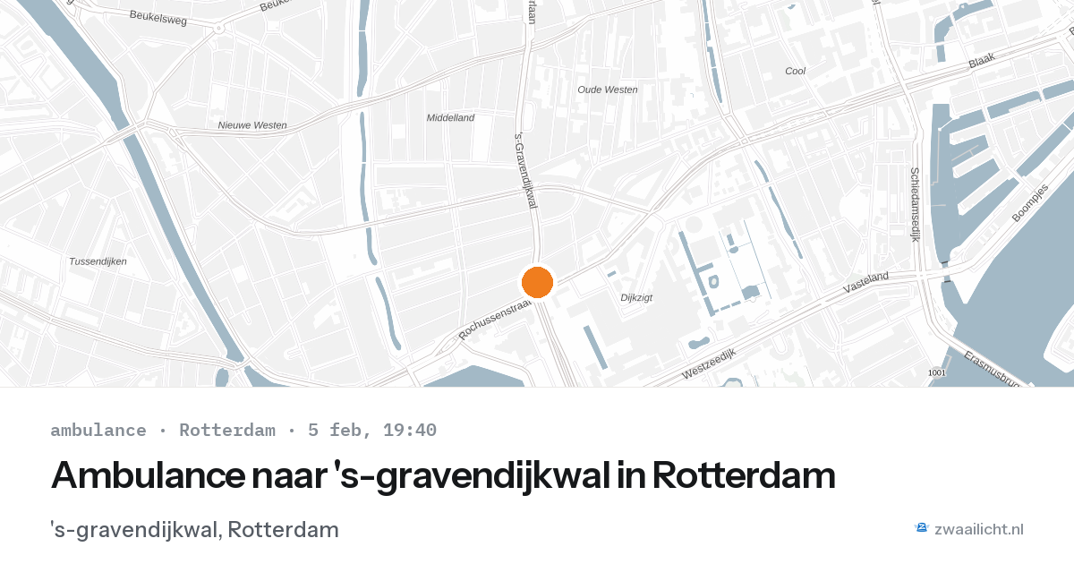 Ambulance naar 's-gravendijkwal in Rotterdam — 5 feb 2026