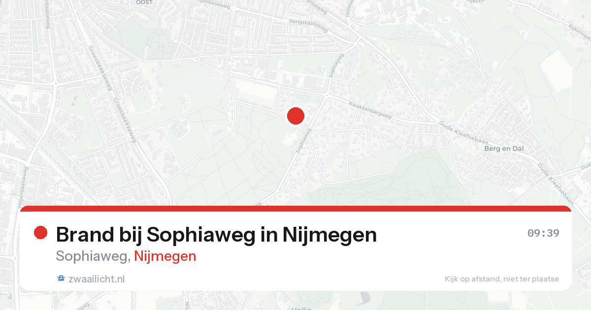 Brand bij Sophiaweg in Nijmegen — 23 aug 2026