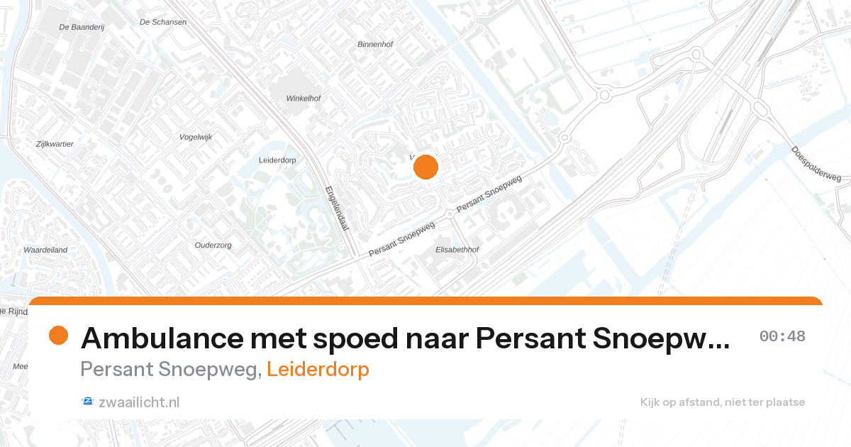 Ambulance met spoed naar Persant Snoepweg in Leiderdorp — 26 aug 2026