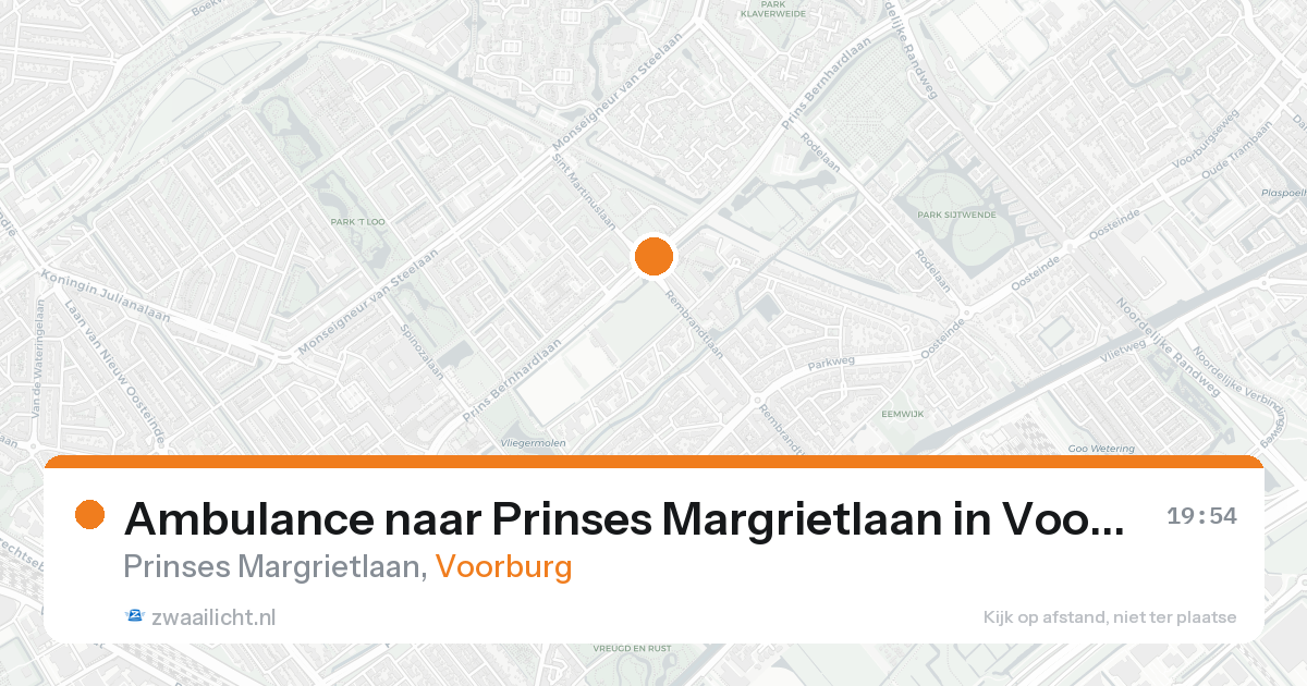 Ambulance naar Prinses Margrietlaan in Voorburg — 25 aug 2026