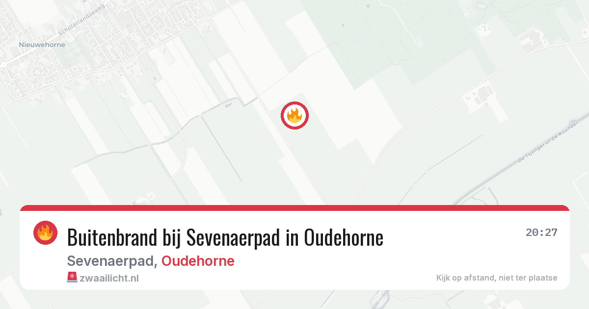 Buitenbrand bij Sevenaerpad in Oudehorne — 8 mei 2026